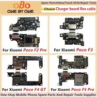 USB Charging Dock Board For Xiaomi Poco F3 F4 GT F2 F5 PRO Charger Port Connector Flex Cable Repair Parts (1PC)