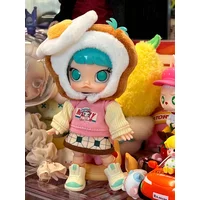 Original POPMART Molly Series Bear Bread Hugging Shiba Inu Peekaboo 1/8 Action Figure BJD Blind Box Heartbeat Collection Gift
