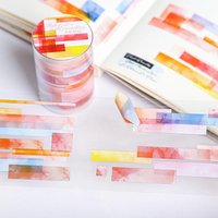 Journal GO 6x200cm Watercolor Dots PET Masking Tape Color Ink Painting Scrapbooking Journal Aesthetic Stationery Tape Sticker
