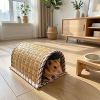 Creative Scratch Resistant Hamster Cool Nest Breathable Weave Pet Cave Nest Wear Resistant Cooling Mat Hiding House Pet Resting