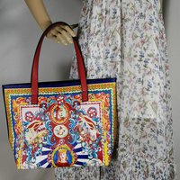 Sac à Main en Cuir à Imprimé Floral pour Femme et Fille, Cabas de Luxe poumons, Grand Fourre-Tout de Marque Célèbre