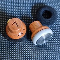 FENGRU N03 Wooden Flat Head Earbuds 32ohm Titanium Film Driver Headphone HIFI In Ear Earphone Detachable MMCX