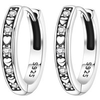 Orstarry S925 Sterling Silver Classic Love Earrings Hoop Earrings For Women Jewelry Original Party Trendy Anniversary Gift