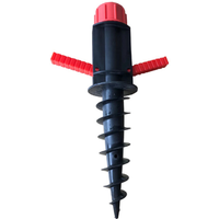 Sun Umbrella Anchor with Folding Handle Beach Sand Grabber for Fishing Rod Holder