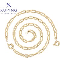 Xuping Jewelry New Arrival Fashion Light Gold Color Charm Necklace Bracelet Set for Women Girl Party Birthday Gift X000866178