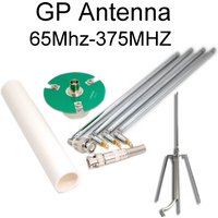 FM GP Antenna 65Mhz-375MHZ For FM Transmitter Receiver Campus Broadcast Telescopic Antenna BNC Q9 RF HAM Radio Amplifier