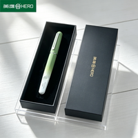 Hero 9338A 4 Color Gradient Fountain Pen Magnetic Cap For Calligraphy Students Beginners Gift Box With Cartridges
