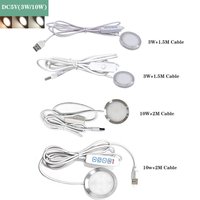 Ultrathin 8mm USB DC5V 3W 10W Dimmable Spotlight Surface Mounted Mini LED Circular Simple Ceiling Light Exhibition Cabinet Lamp