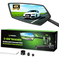 RBRL Wide Angle Bike Mirror Handlebar Ultra Clear Left Right Rearview mirror with Extended Mirror Arm for Electric Scooter