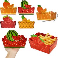 5/10/20/30pcs Fruit Watermelon Strawberry Pineapple Orange Food Tray Snack Gift Box Kids Birthday Party Baby Shower Decor