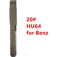 10pcs 20# HU64 Car Key Blade Metal Uncut Blank Flip Remote Key Blades for Benz for Keydiy KD Xhorse VVDI JMD Remote