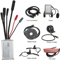 Electric Bike Conversion Kit 15A Waterproof Controller Kit with GD06 Panel 130X Thumb Throttle for 36V 48V 250W Motor