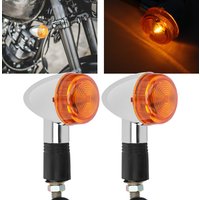 2Pcs 12V Universal Motorcycle Turn Signal Indicator Light Turning Amber Lamp Bulb For Suzuki Harley Honda Kawasaki Yamaha
