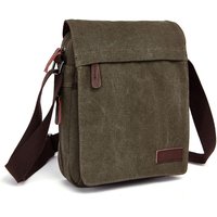 Casual Portable Men's Shoulder Bag Solid Vintage Canvas Messenger Bags Trend Cellphone Crossbody Satchel For Men Purse