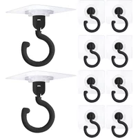 Under Cabinet Hooks Plastic Heavy Duty Adhesive Hooks Utility Hooks for Ceiling Hanging for Kitchen Bathroom Bedroom Wall Hooks
