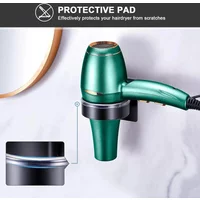 Bathroom Hair Straightener Storage Hair Dryer Holder Wall Mounted Holder Hair Tool Organizer Adhesive Toilet Blower Holder
