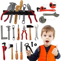 Mini Repair Toys Children Puzzle Toys Plastic Hands on Ability Pretend Play Simulation Engineering Maintenance Tool Set TMZ