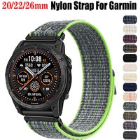 Quickfit 20 22 26 mm Nylon Loop Strap For Garmin Approach S50 S62 S70 Descent X50i G2 G1 Solar MK1 MK2 MK2i Mk2s MK3i MK3s Band