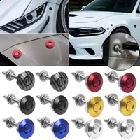 Car Hood Bonnet Latch Pin Lock Push Button Quick Release Bumper Fasteners Bumper Fender Clip Alloy Trunk Hatch Lid Kit