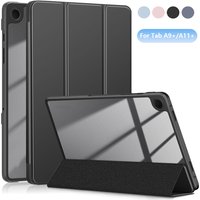 Solid Color Acrylic Case For Samsung Tab A9+ / A11+ Smart Folio Hard Acrylic Back Shock Resistant Tablet Protective Cover