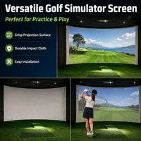 Indoor Golf Simulator Screen Heavy-Duty Custom Size Golf Screen Sports Equipment Two-Layer Design Drop Shipping for Golfers
