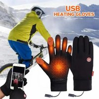 AliExpress Heated Gloves Winter Liner Charge Electric Full Finger Gloves Men Cycling Skiing Fishing Biker Gloves Bicycle Accessories