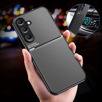 Shockproof Case For Samsung Galaxy S26 S25 S24 S23 S22 Plus Ultra S25Edge S25 S24 S23 FE Magnetic Car Holder Leather Silicone