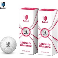Caiton 3/6Pcs Extreme Distance Golf Balls Double Layer High-Energy Core Aerodynamic Stable Flight Soft Feel Practice Play Set