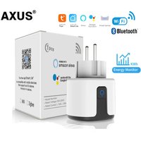 AXUS EU WiFi Smart Socket 16A Work With Tuya Smart Life Home Power Plug APP Wireless Remote Voice Control Power Control Timer