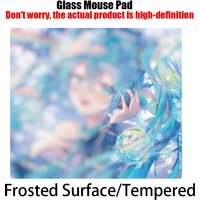 Japanese Anime Girls Glass Mouse Pad Surface Custom Gamer Fps Gaming Desk Mat E-sports Mousepads Limited Edition