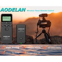 AODELAN Wireless Remote Timer and Trigger LCD Camera Shutter Release For Select Canon Nikon Sony Fujifilm Panasonic Cameras