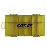 Goture 230*116.5*17mm Waterproof Fishing Tackle Box,Adjustable Dividers Clear Lure Storage Case,Durable Plastic Organizer Tackle