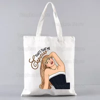 Sabrina Carpenter Short N' Sweet Damen Handtaschen Canvas Tote Einkaufstaschen Wiederverwendbare Einkaufstasche Eco faltbar