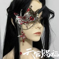 Anime Heaven Officials Blessing Tian Guan Ci Fu Hua Cheng Cosplay Eyeshade Eyepatch Butterfly Eye Mask Jewelry Accessory Prop