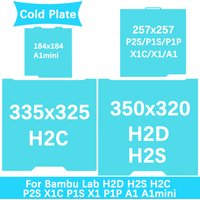 Double Sided Glacier Cold Plate For Bambu Lab H2C/H2S/H2D/P2S/P1S/P1P/X1/X1C/A1/A1mini High Viscosity Printing Build Plate