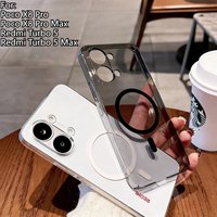 Magnetic Matte Transparent PC Hard Case for Poco X8 Pro Max X7 M8 F8 F7 Pro/Ultra Turbo 5 Max Wireless Charging Shockproof Cover