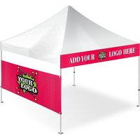 Custom Tent Banner and Valance with Logo Customize fit for Canopy Tent 10x10ft