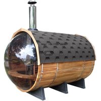 High Quality Barrel Sauna Red Cedar Outdoor Sauna Room Steam Wet Sauna