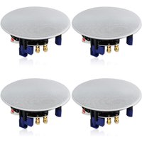 Herdio 4'' Deckenlautsprecher 320W 2-Wege-Einbaulautsprecher Passives Einbaulautsprechersystem Perfekt für Badezimmer Wohnzimmer 4 Stück