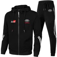 Toyota GAZOO Racing Hoodie Set, Rally Endurance Racing Motorcycle Suit, Hoodie, Cardigan, Jacket + Sport Pants Two-piece Set