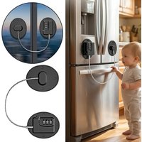 1 Pcs Child Safety Lock Cabinet Fridge Door Lock Stainless Steel Cable Protection Kids Baby Home Window Lock Strong Security
