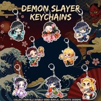 Demon Slayer Kimetsu no Yaiba Nezuko Kamado Tanjiro Tokito Muichiro Acrylic Double Sided Transparent Keychain Pendant Anime