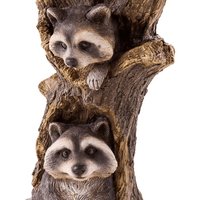Garden Bird Bath Antique Garden Bird Bath Home Garden Yard Animal Sculptures OrnamentsResin Raccoon Birdbath Polyresin Antique