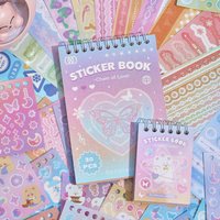 30 Sheets Cute Colorful Fantasy Paper Scrapbooking Stickers Book 30 Different Patterns DIY Decorative Aesthetic Journal Stickers
