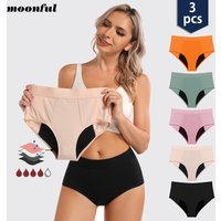 3PCS/Lot Menstrual Panties Woman Very Abundant Flow Menstruation Underwear High Waist Leak Proof Period Panties for Girls Set