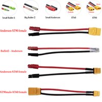 Discharger connector adaptor XT60 to Anderson Adapter / Bullect Adaptor / XT90 adapter / Big Anderson adaptor with cable