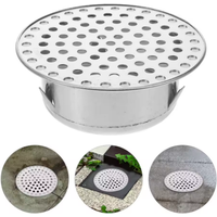 5pcs Stainless Steel Floor Durable Corrosion Resistant Outdoor Garden Drainage Filter Heavy Duty Metal Drain Strainer Cover