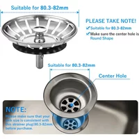 Stainless Steel Sink Filter Hair Catcher Plug for Kitchen Hole And Bathroom Drain Basin Wastewater Efficient Sink Strainer