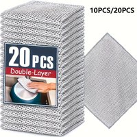 Thick steel wire cleaning cloth, 20-10 pcs., no scratches, double layer, iron microfiber mesh, dishwasher cloths, kitchen towel