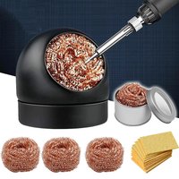 Desoldering Soldering Cleaning Ball Iron Mesh Filter Cleaning Nozzle Tip Copper Wire Cleaner Ball Metal Dross Box Clean Ball
